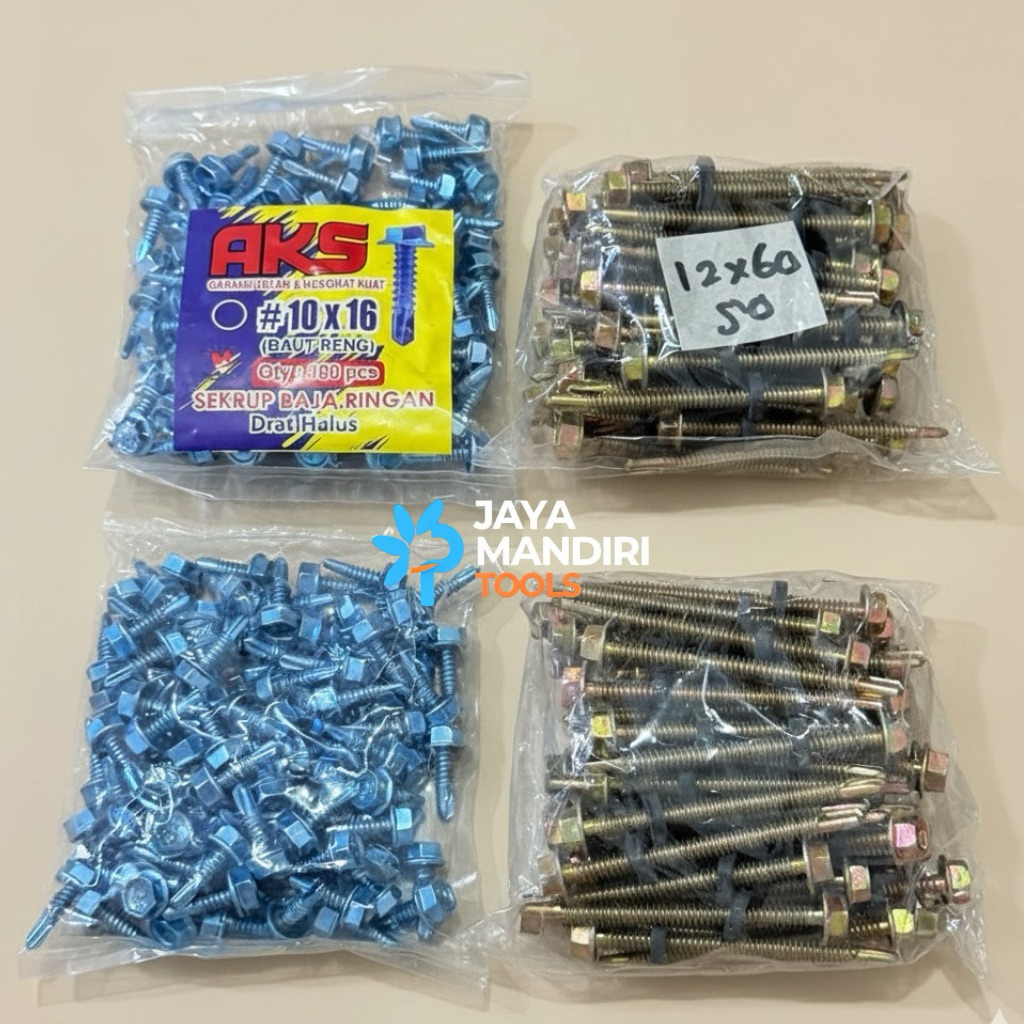 Baut Drilling Baja Ringan / Skrup Baja Ringan / Baut Drilling 10x16 / Baut Drilling 12x60
