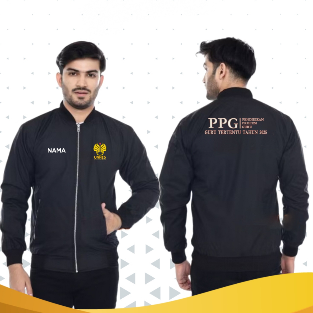 Jaket Ppg Universitas Negeri Semarang Bordir Jaket PPG UNNES Universitas Custom Bordir