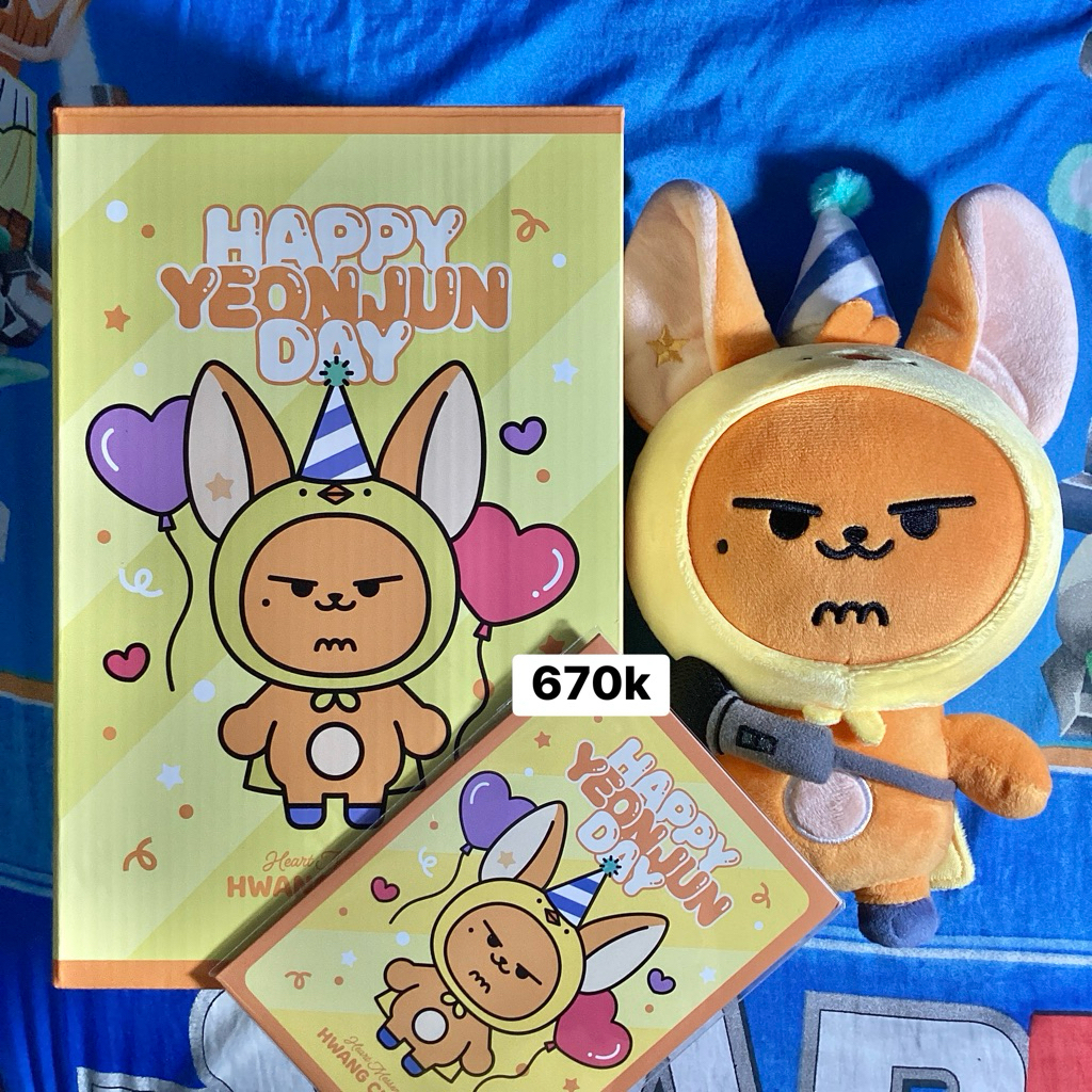 (booked) hwangchoon yeonjun birthday plush doll 20cm hwang choon yeonjun doll txt ppulbatu