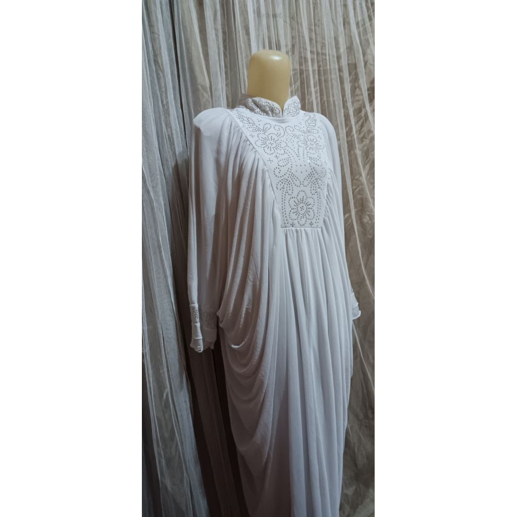 Kaftan putih payet mewah new