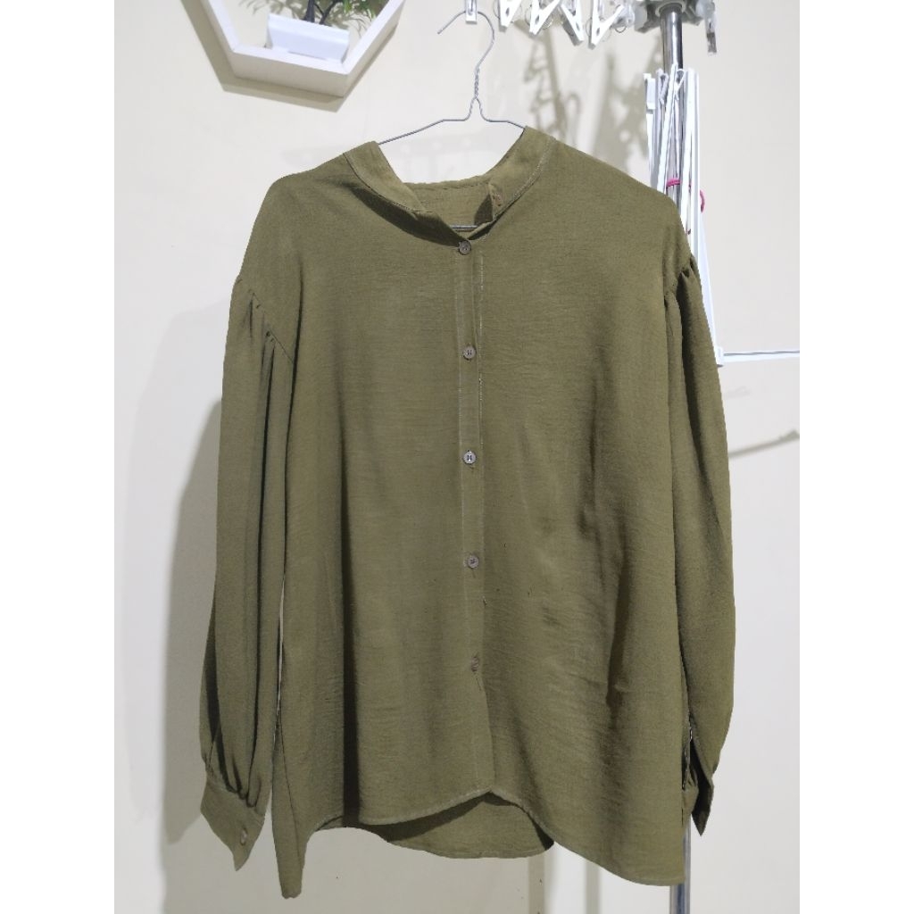 blouse olive