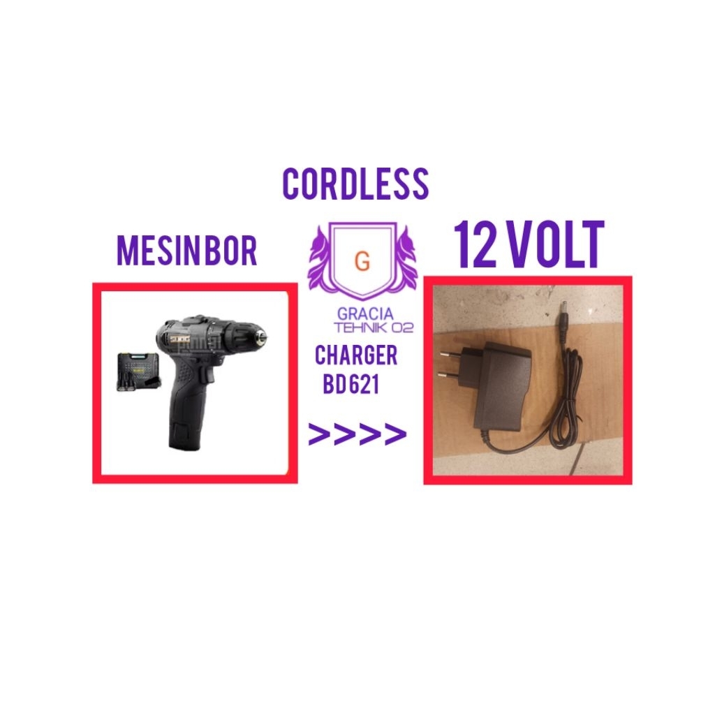 ADAPTOR DOLIS BD621 CAS  MESIN BOR DOLIS BD621V CHARGER MESIN BOR DOLIS BD621 CAS BD621