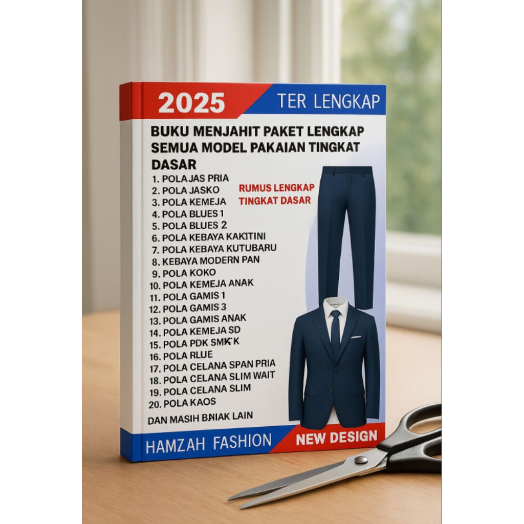 Buku pola jahit paket lengkap tingkat dasar