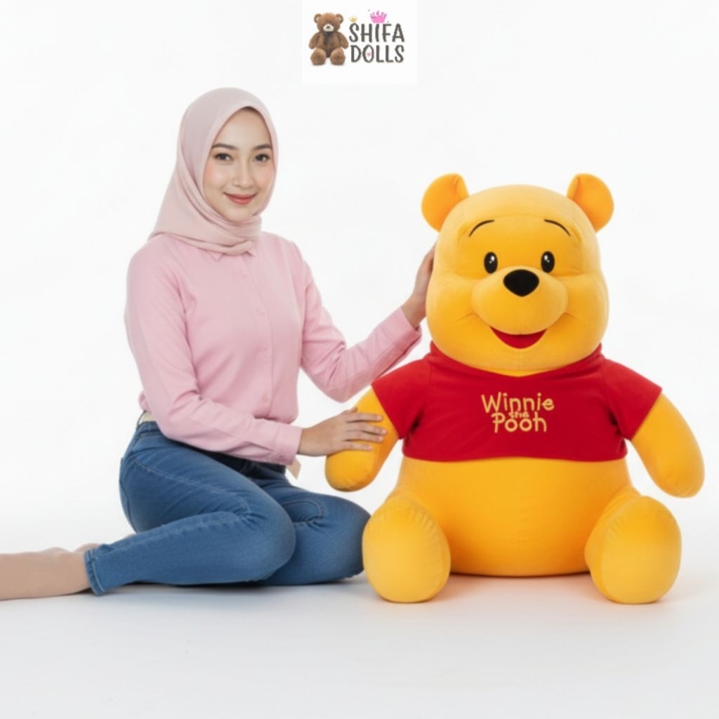 Boneka Winnie The Pooh Jumbo Original Hadiah Tersayang Dolls Toys