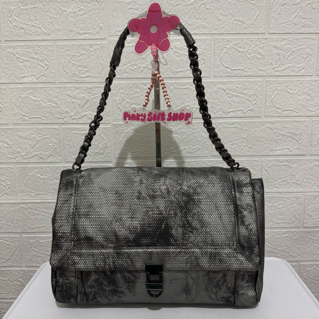 tas shoulder bag h by ekatrina. tas ketek kulit asli. tas abu silver