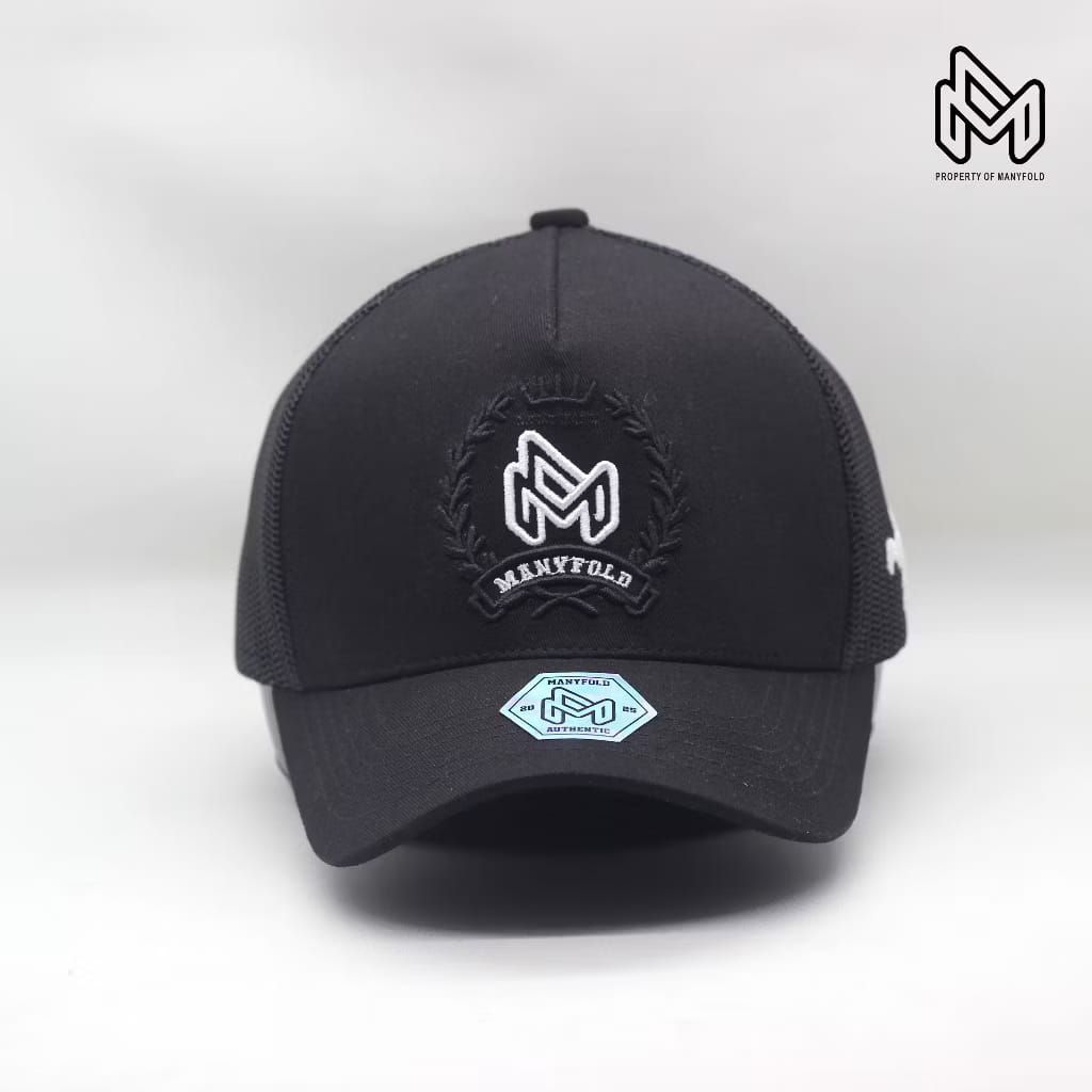 TOPI BASEBALL TRACKER VISOR PENDEK FULL HITAM