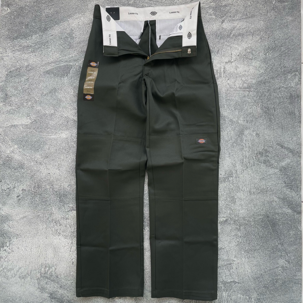 Dickies Loose Fit Double Knee Work Pants 85283 - Olive Green