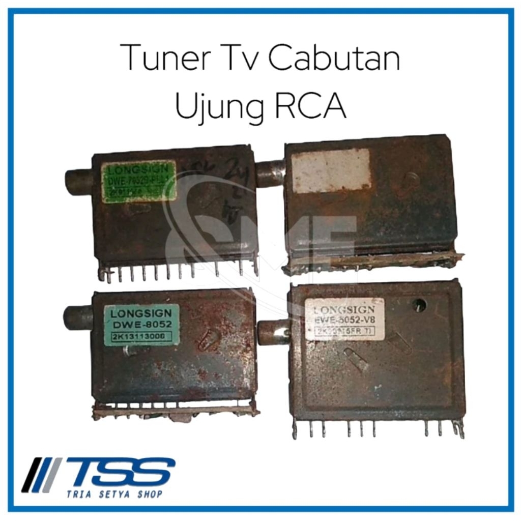 TUNER TV SECOND CABUTAN WICOM WANSONIC TV RAKITAN PIN KAKI 6 / 7 / 8 / 9 UJUNG RCA ORI ORIGINAL