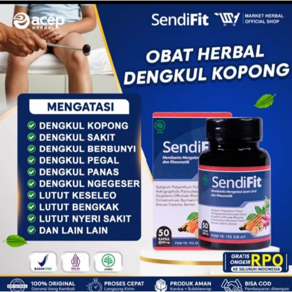 obat dengkul kopong, obat dengkul nyeri, obat dengkul berbunyi, obat sakit dengkul dengan SendiFit