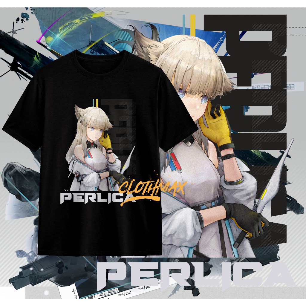 Kaos Tshirt Game Arknights Baju Perlica Arknights Premium - Perlica - Logos - Texas The Omertosa