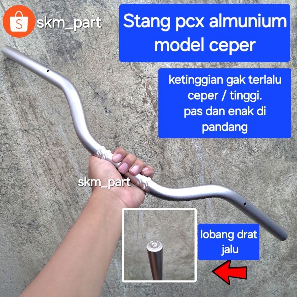 STANG PCX CEPER SEDANG ALMUNIUM ASLI