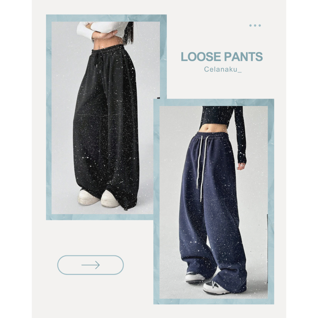 CELANAKU_Wide Leg Pants/ Celana Jogger Kulot Wanita Pria/ Loose Fit Pants