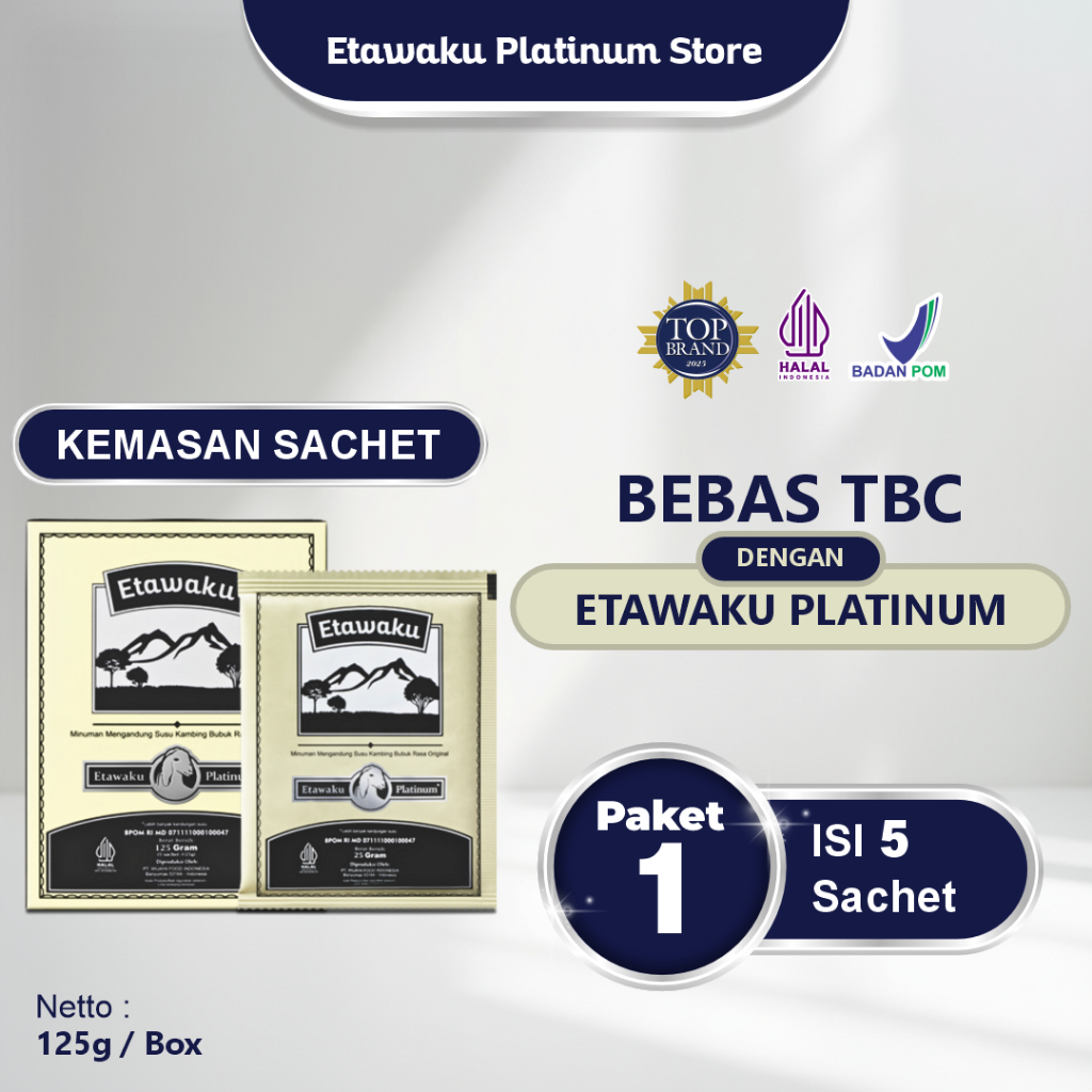 Etawaku Platinum Kemasan Sachet - Bebas TBC dengan Susu Etawaku Platinum