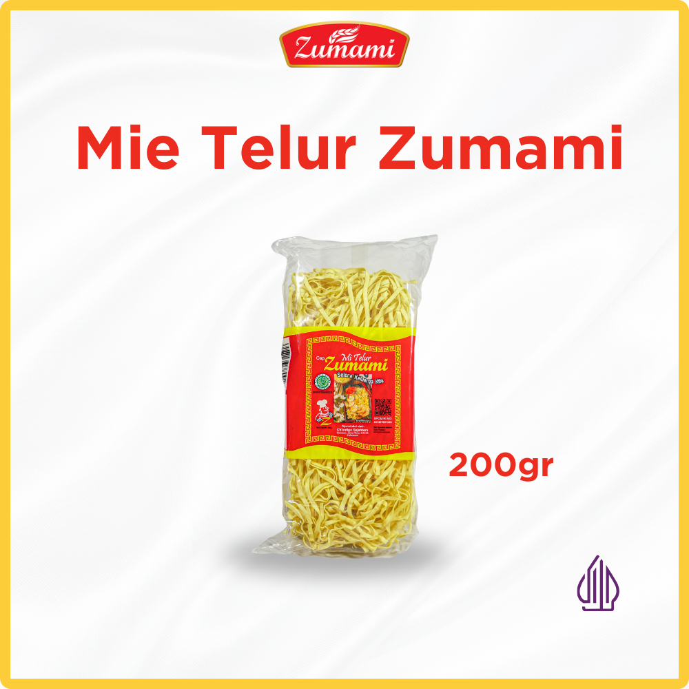 ZUMAMI MIE TELOR 200 GRAM NON BUMBU GEPENG