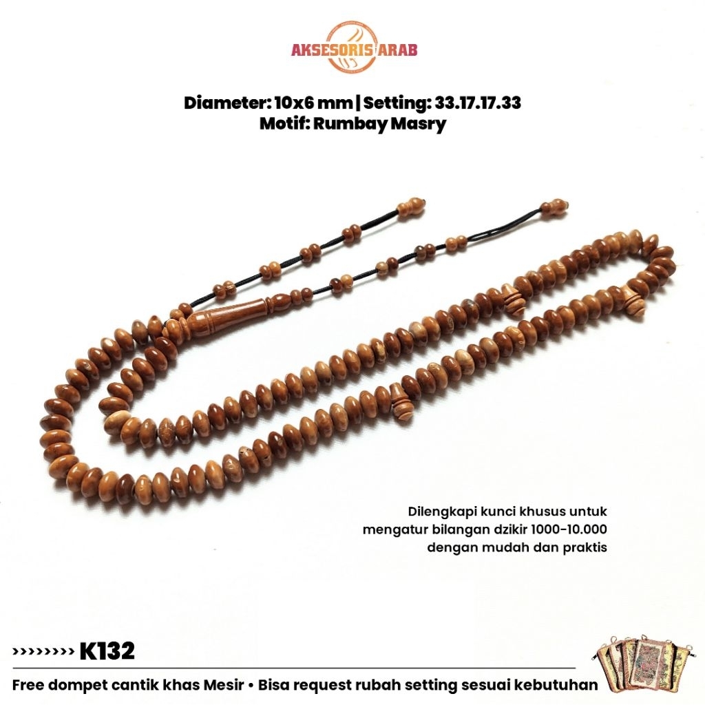Tasbih Kokka Kaukah Asli Impor Mesir