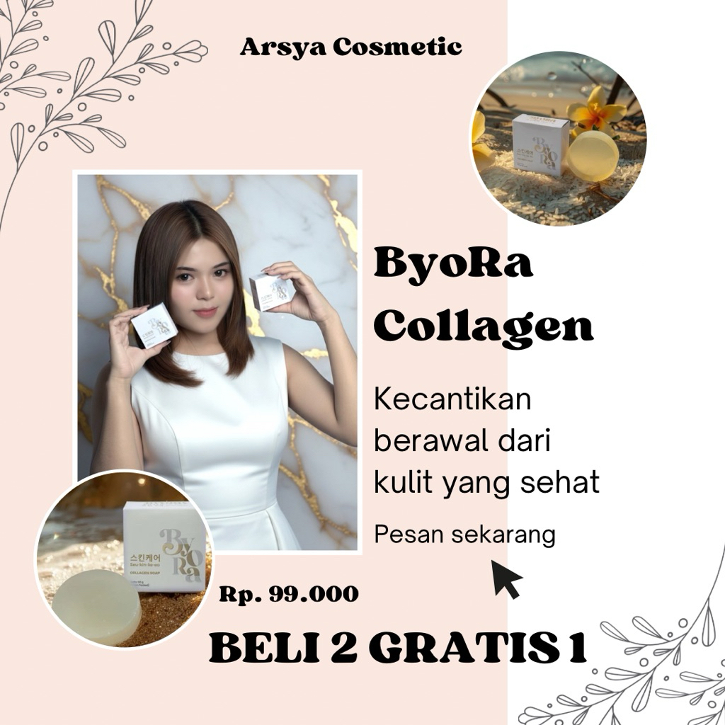 ByoRa Sabun Korea Premium Pemutih Pembersih Pencerah Wajah & Badan Wanita Pria Terdaftar BPOM HALAL