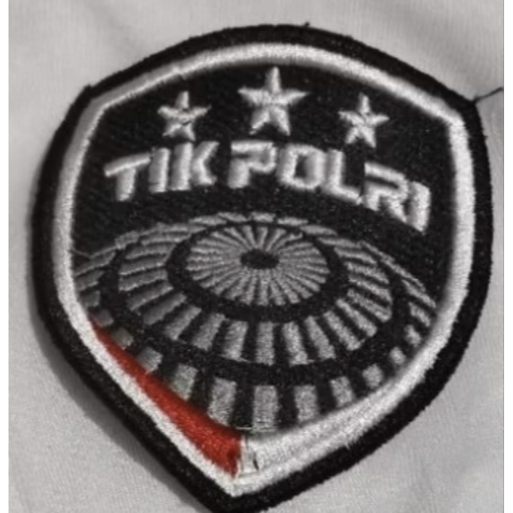 logo tik polri bordir timbul 3d