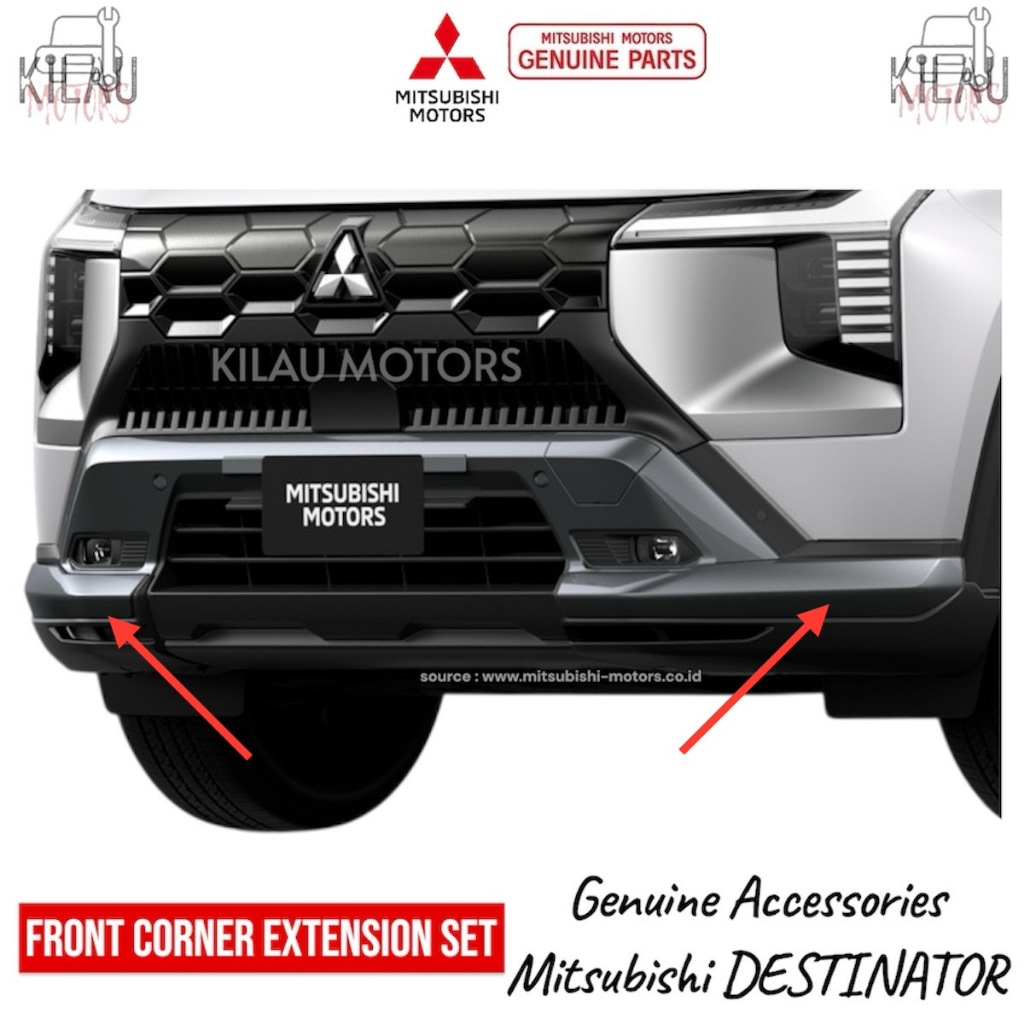 Front Corner Extension Set Destinator Aksesoris Body Depan Accessories Original Mitsubishi MZ336245