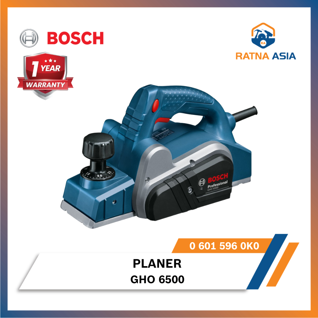 Bosch GHO 6500 Mesin Ketam Serut Kayu Listrik 650W Planer Presisi untuk Woodworking