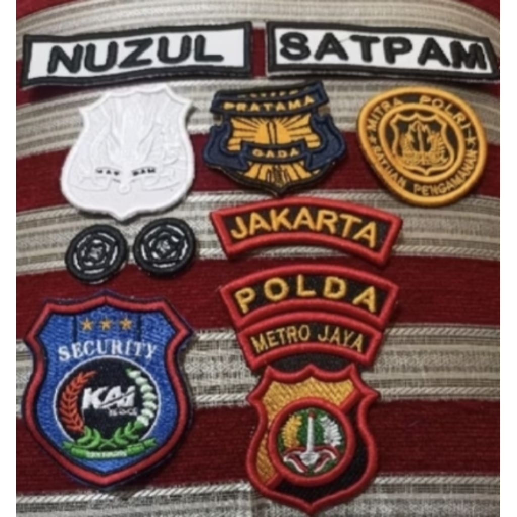 Atribut satpam bordir timbul