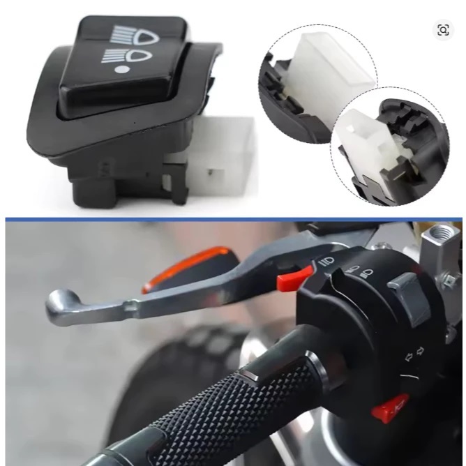 TOMBOL SAKLAR DIM DIMMER 3 TITIK ON OFF Lampu Motor Kotak TEC HONDA BEAT FI,BEAT ESP,BEAT POP,BEAT S