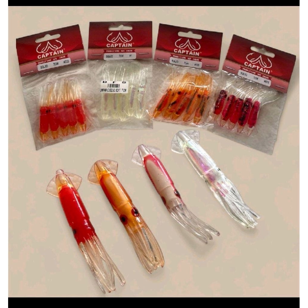 Umpan C Squid Soft / Cumi cumi karet 7 cm