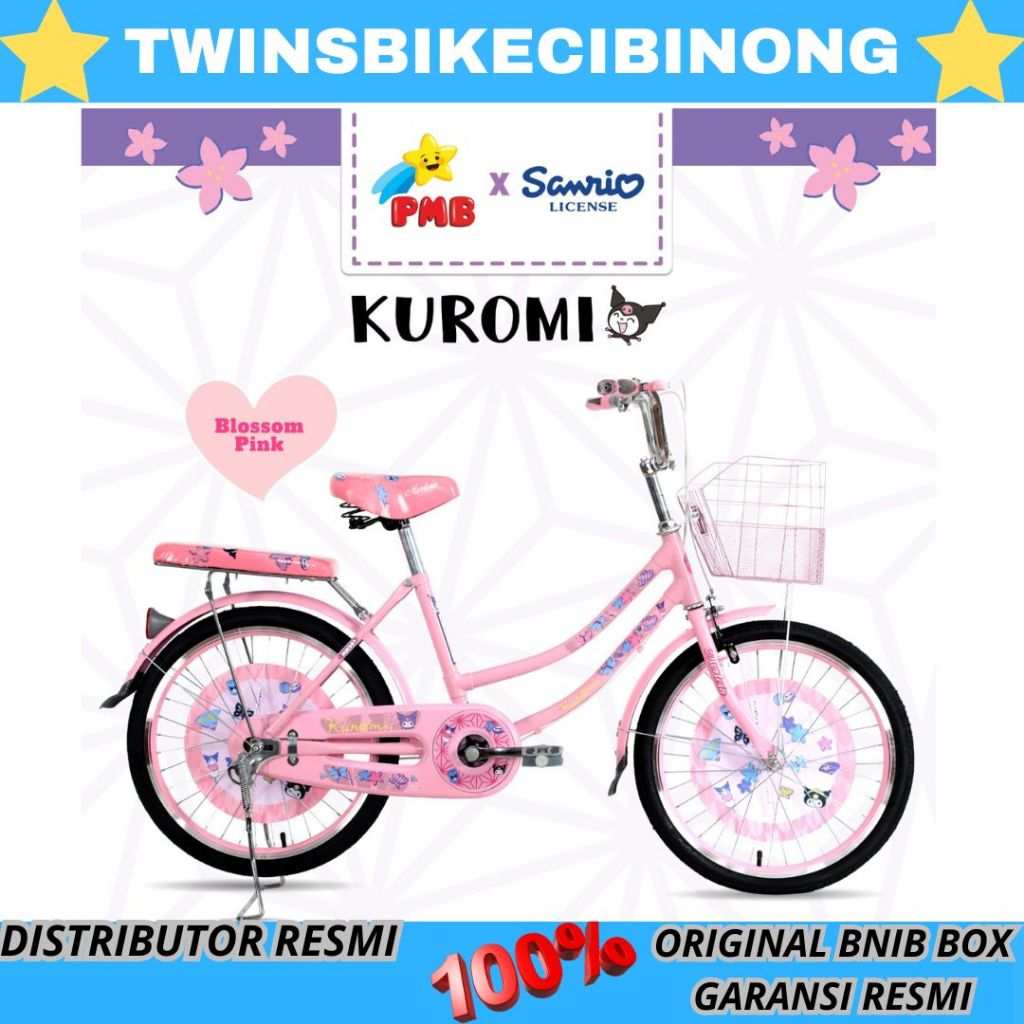 Sepeda Anak 20 Mini PMB KUROMI NEW KERANJANG
