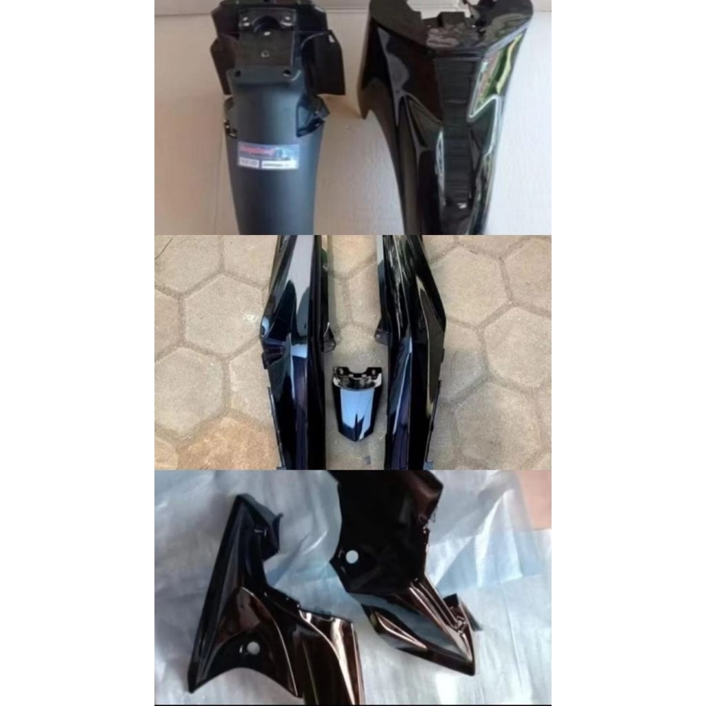 paket body+spakbor+sayap bawah motor Yamaha Jupiter z robot Jupiter z 2010 warna hitam