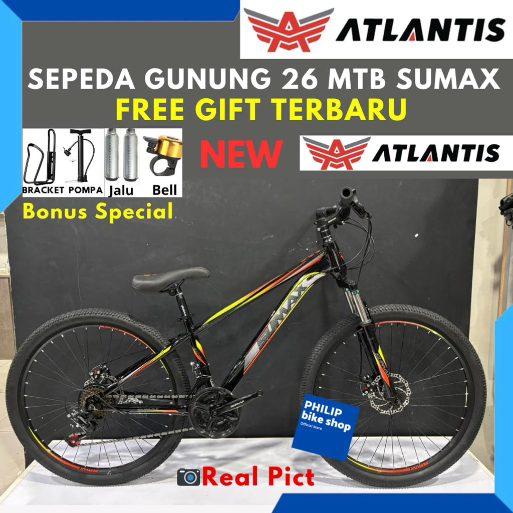 Sepeda Gunung MTB 26 AT Sumax Rem Discbrake Operangigi Terbaru