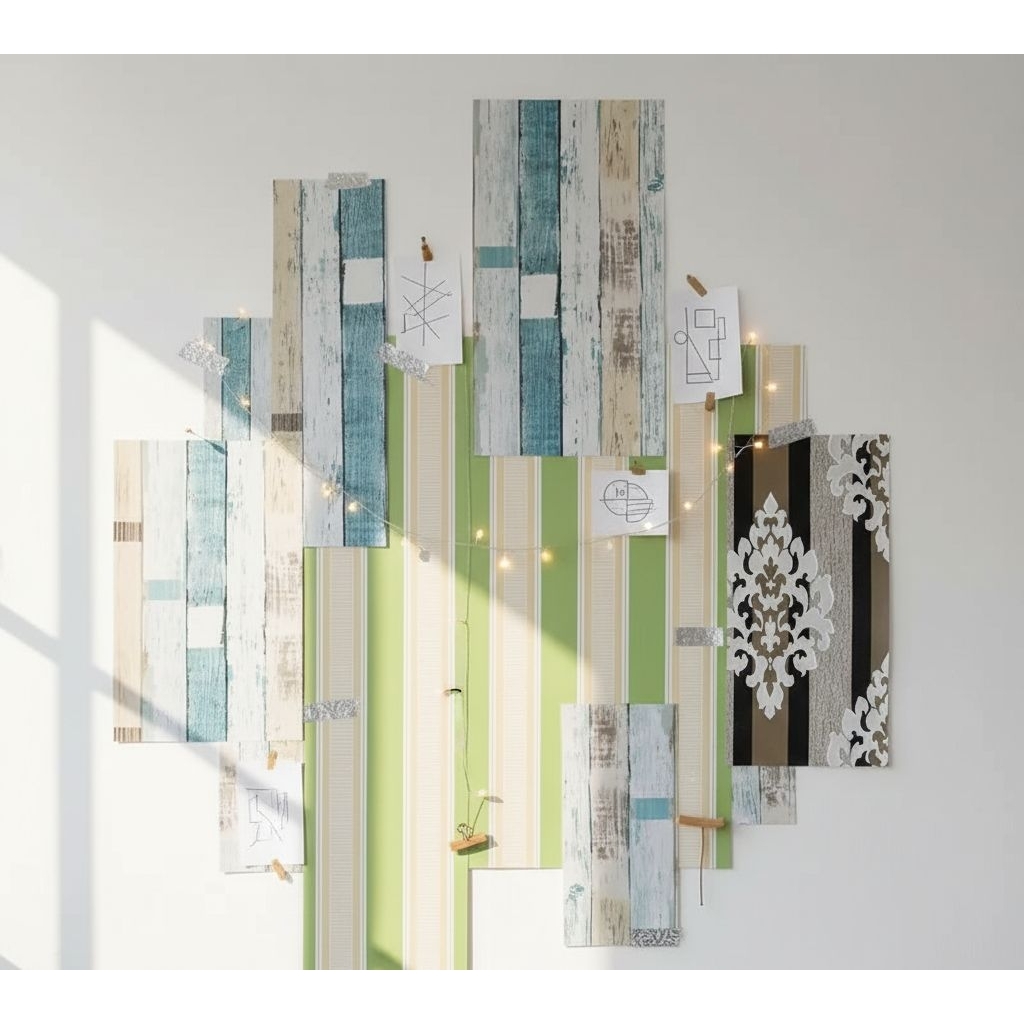 WALLPAPER DINDING MURAH, WALLPAPER DINDING MOTIF SALUR PINK