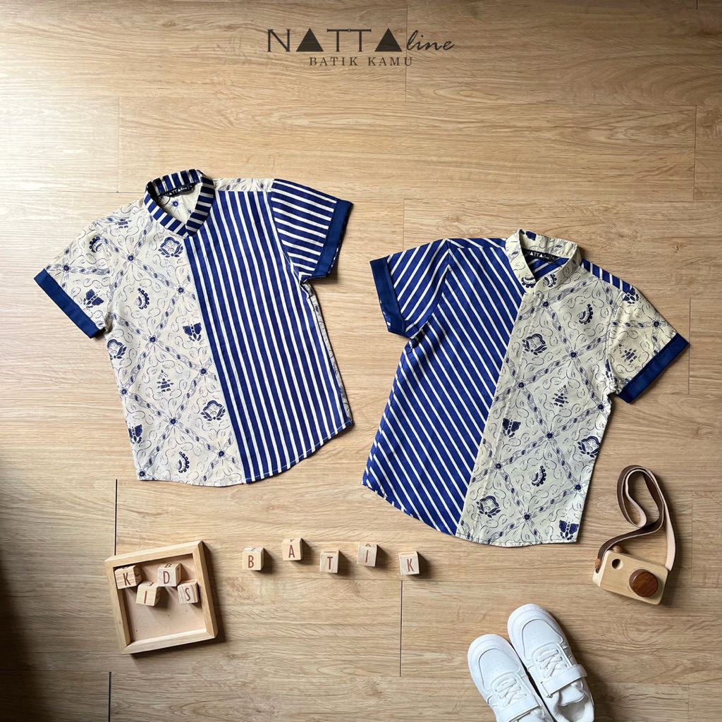 NATTALINE Kemeja Batik Anak Lawasan Lurik Sidomukti