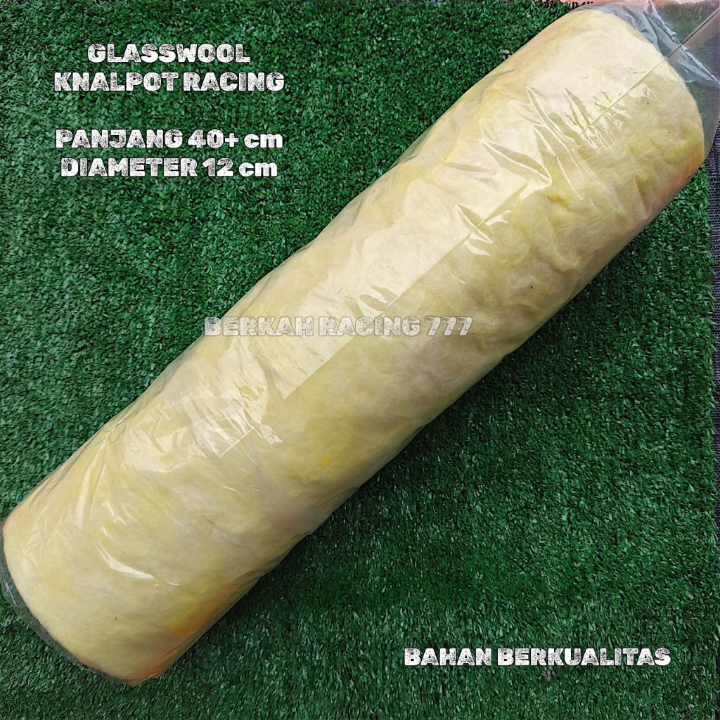 Glasswool Kuning Peredam Panas Gas Full Knalpot Racing Panjang 40+ cm Diameter 12cm
