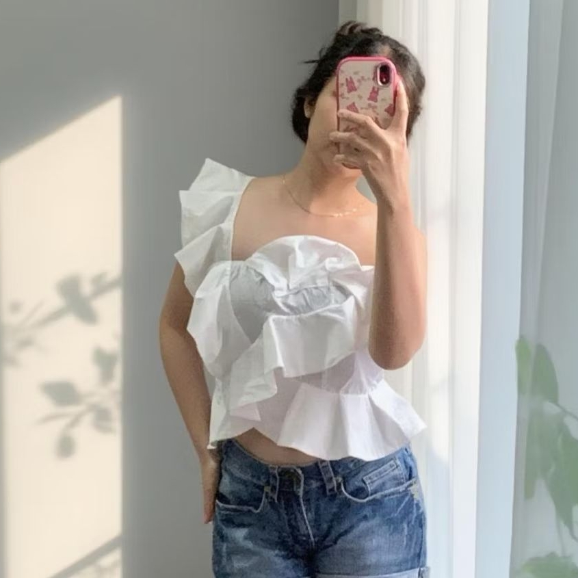 prelove top sabrina ruffle