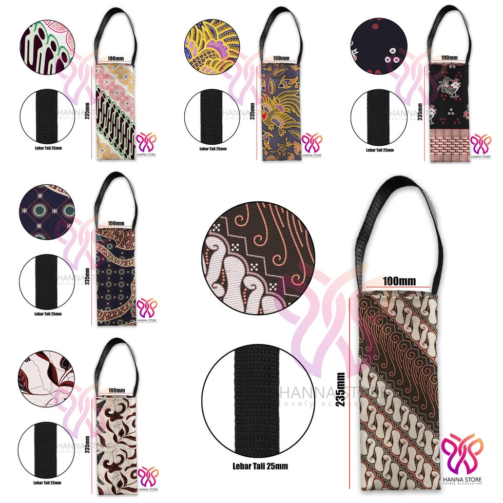 Tas Botol Tumbler Tempat Motif Batik Jogja Pekalongan