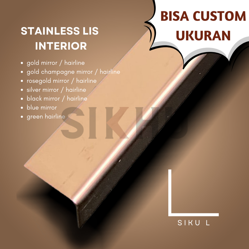 Stainless Lis Interior | Siku L ROSEGOLD 20 x 40mm