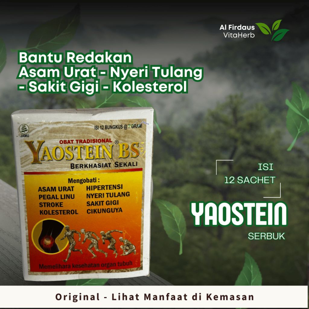 _YaosteinHerbal Serbuk bantu ringankan gangguan nyeri dan kolesterol