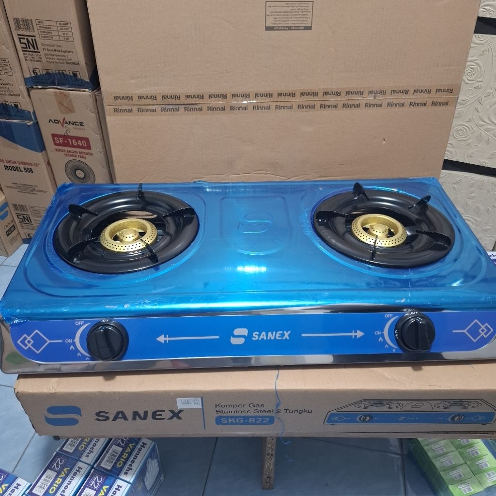 SANEX KOMPOR 2 TUNGKU SKG822 BODY STAINLESS