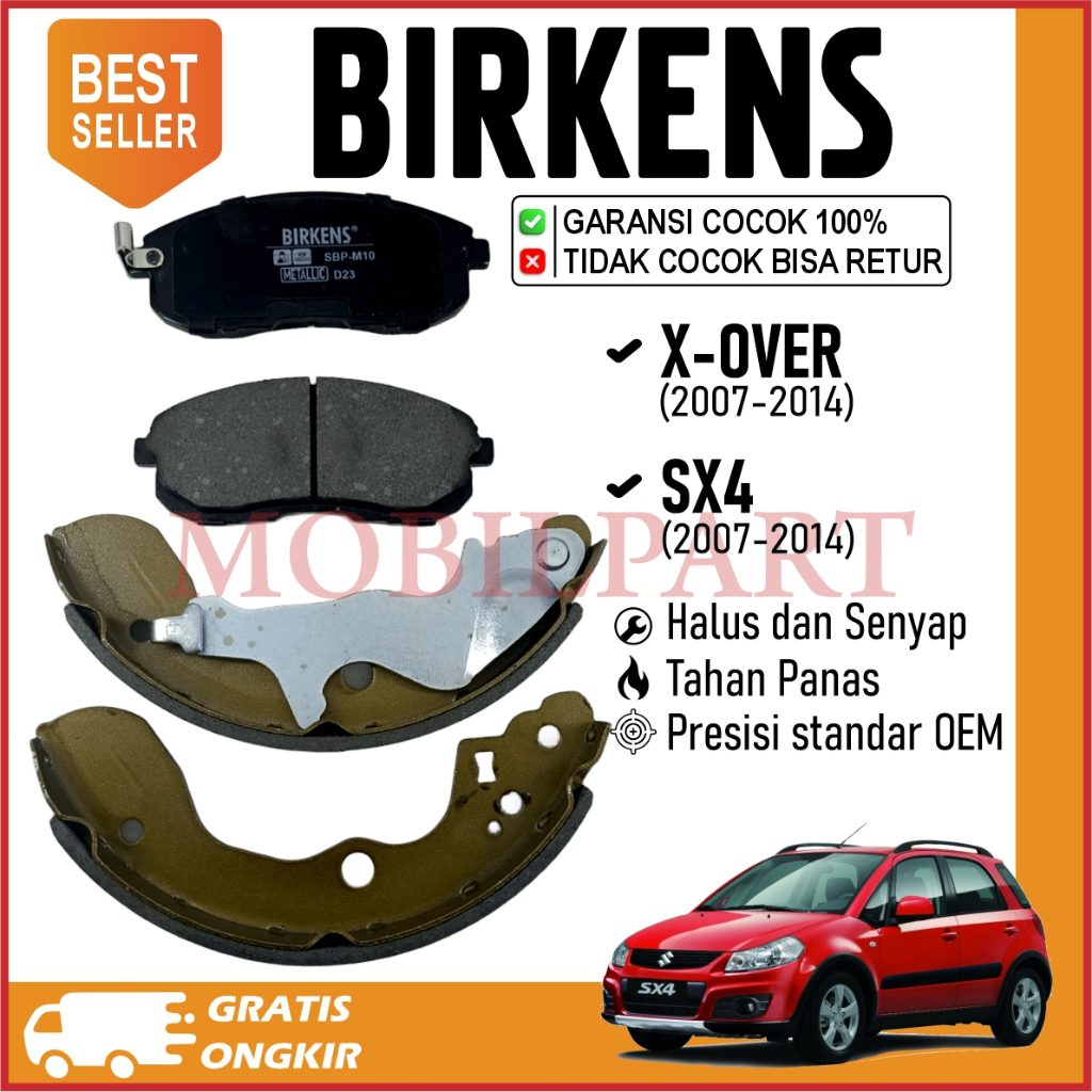 Kampas Rem Depan Belakang Birkens - X-Over SX4 Xover X over