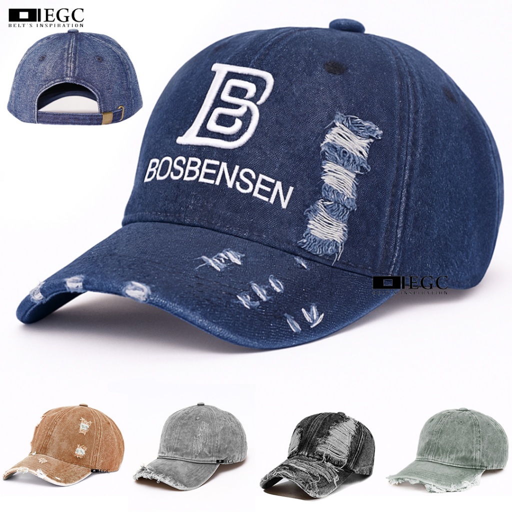 TOPI BASEBALL DENIM ORIGINAL AKSEN ROBEK/TOPI BASEBALL PRIA DAN WANITA /WASHED SERIES/DENIM RIPPED U