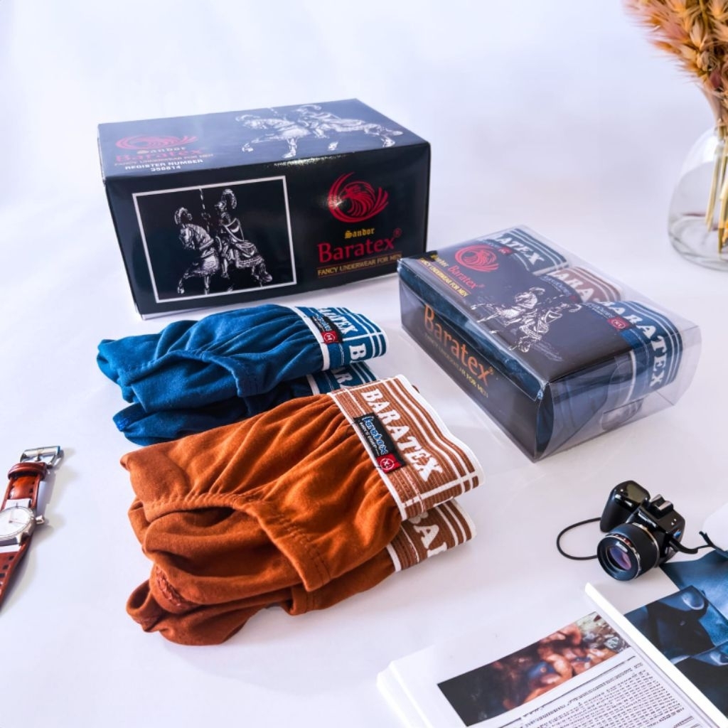 Celana Dalam Pria l Pakaian Dalam Pria Dewasa l CD Baratex 1 box isi  3 pcs l Baratex Tuton l Barate