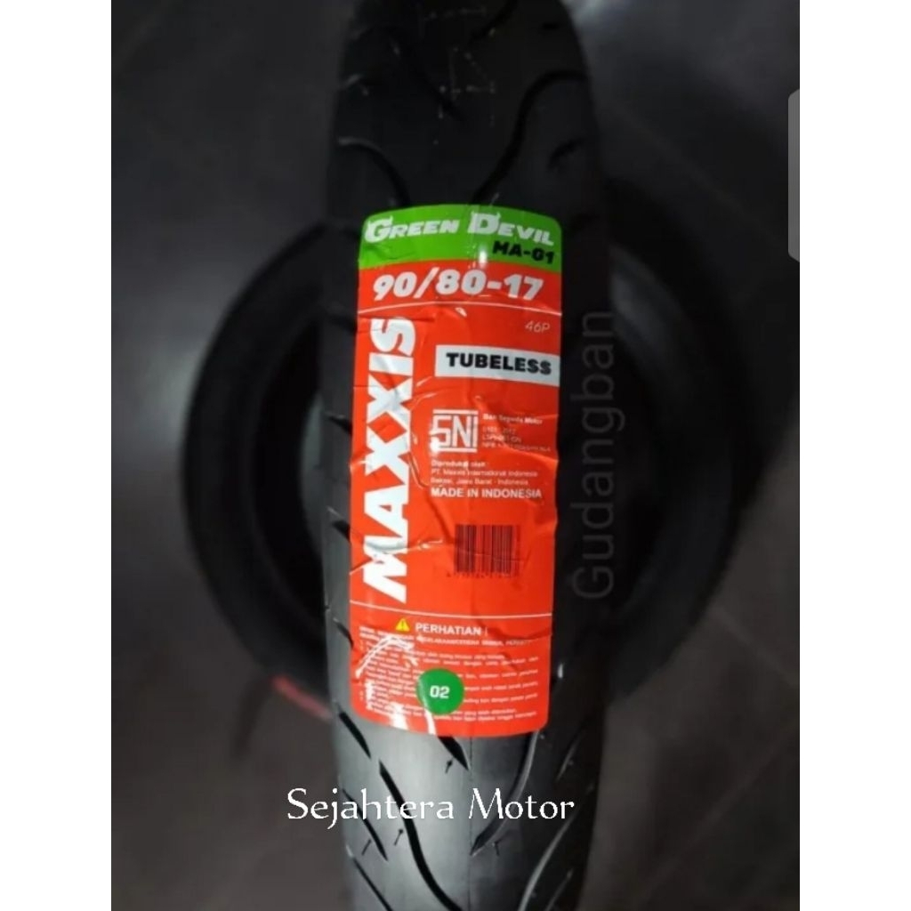 Ban luar TUBELESS asli MAXXIS 90/80-17 GRENDEVIL
