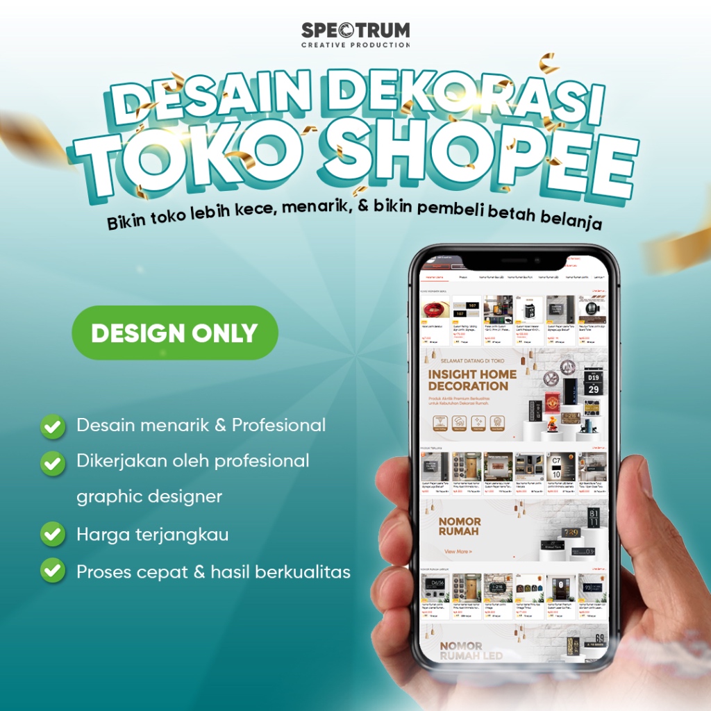 Jasa Desain Dekorasi Toko Shopee Profesional ( 2 Banner )