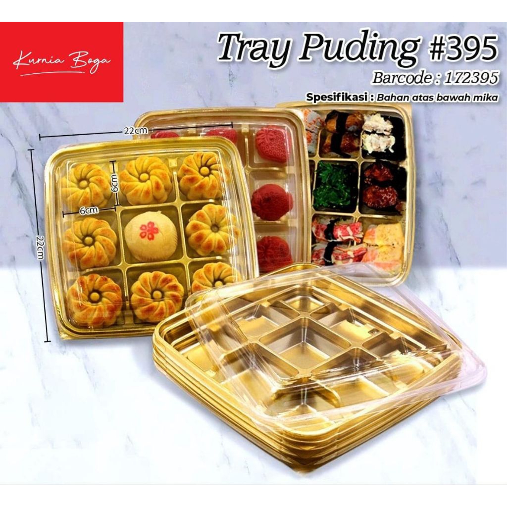 Mika puding sekat 9/Tray puding kue mika set tempat sekat/Tray Pie