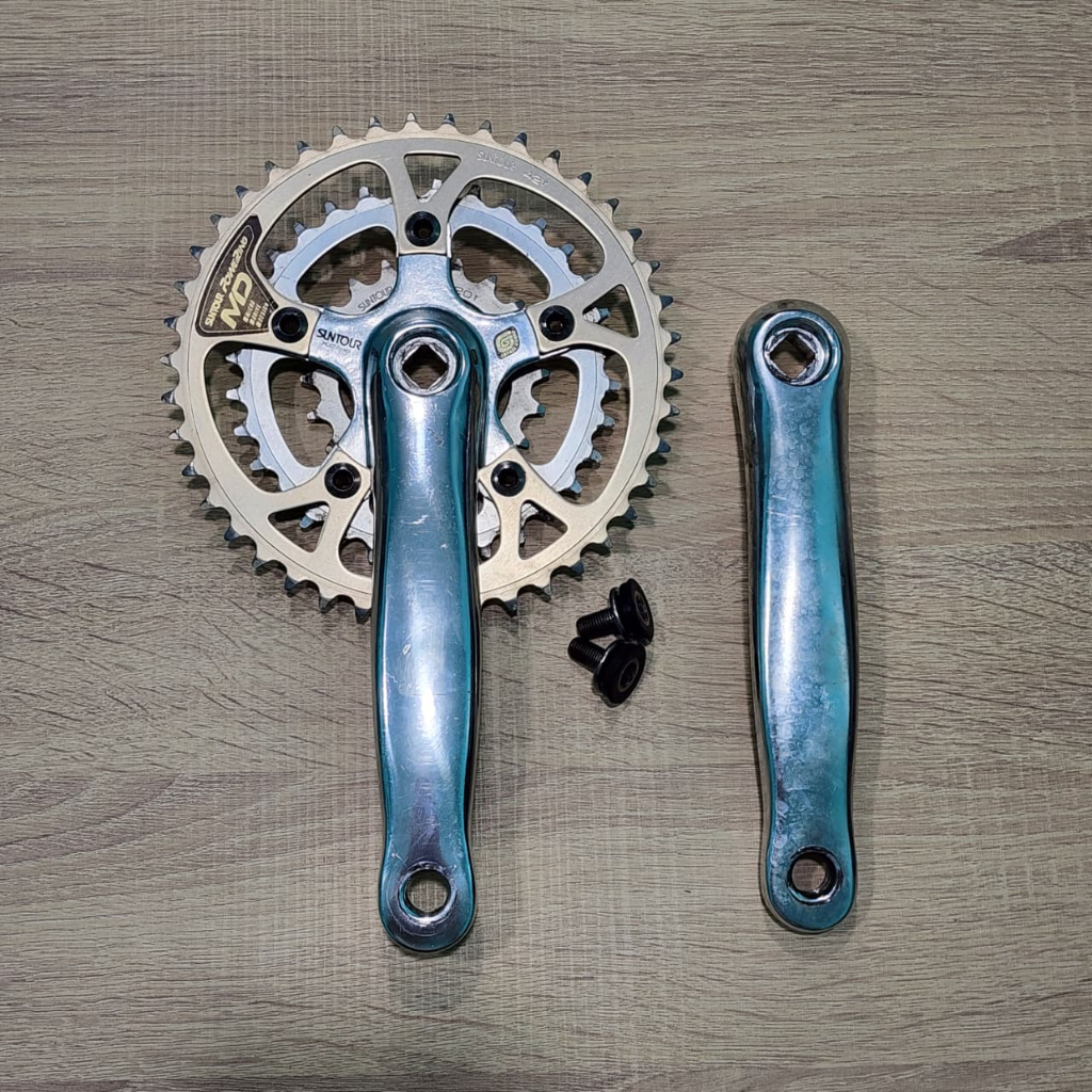 Crankset Suntour XC PRO Micro Drive Design Triple Japan Crank Sepeda MTB Vintage Retro