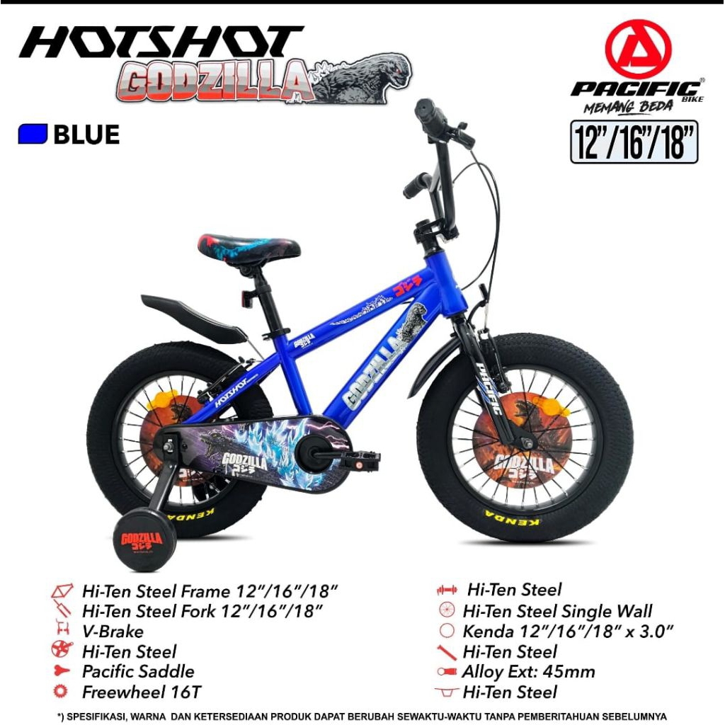 Sepeda anak laki-laki, ukuran 18/centrum/mortein/toko sepeda