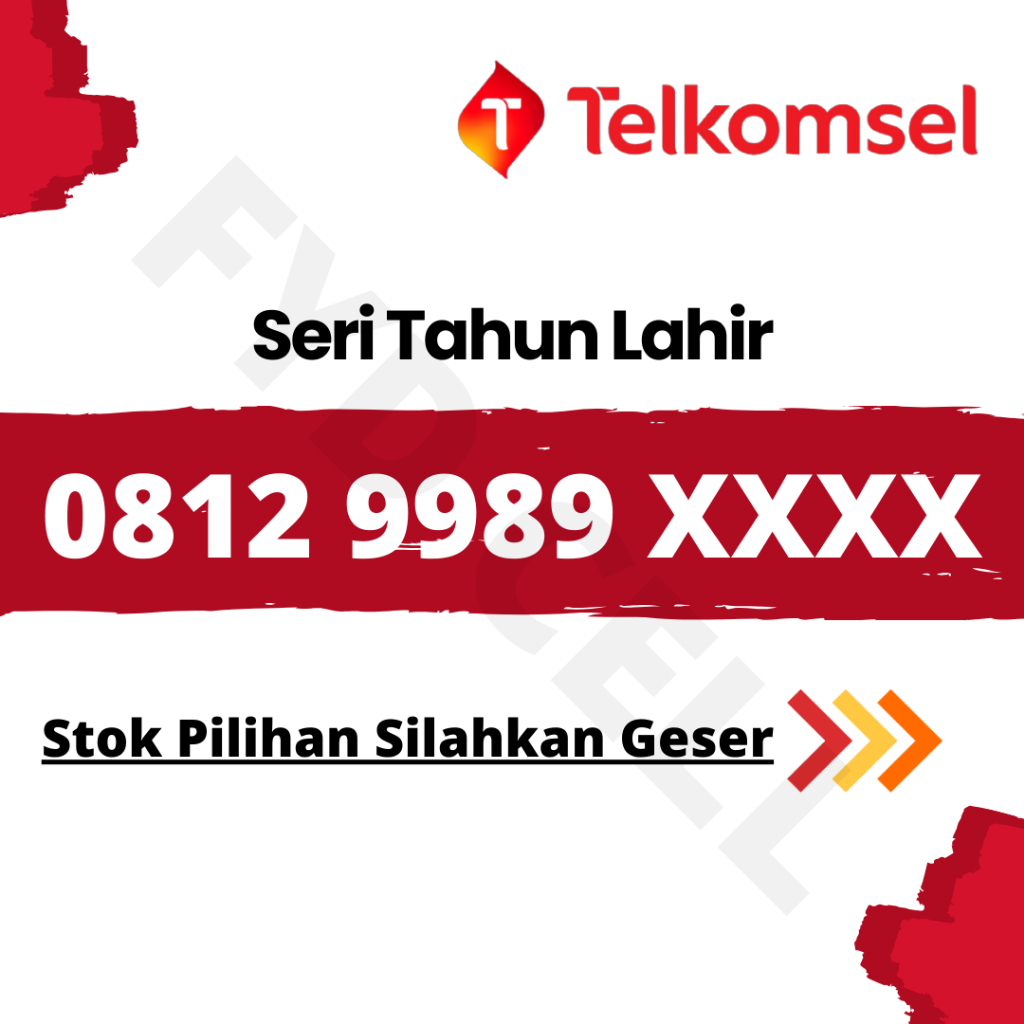 Kartu Perdana Simpati Nomer Cantik Nomor Simpati Cantik Murah Seri Tahun Lahir