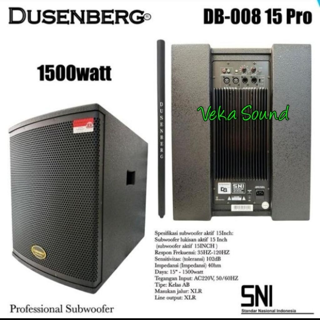 Subwoofer Dusenberg DB 008 DB008 15PRO / DB008 15 PRO  15 Inch Bonus Stand Satelit 1 pcs