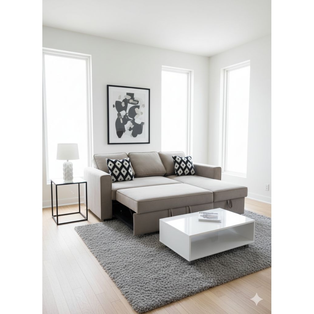 Sofa l bed storage | sofa bed l storage | sofa dengan tempat penyimpanan