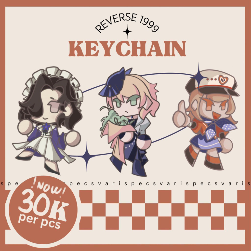 [READY] Mini Reverse 1999 Epoxy Glitter Keychain Fanmerch by Elly