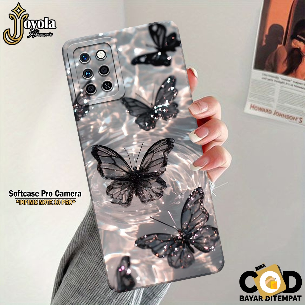 Softcase Hp Infinix Note 10 Pro JOYOLA Fashion Case Kupu Kupu Case Infinix Note 10 Pro Silikon Tpu P